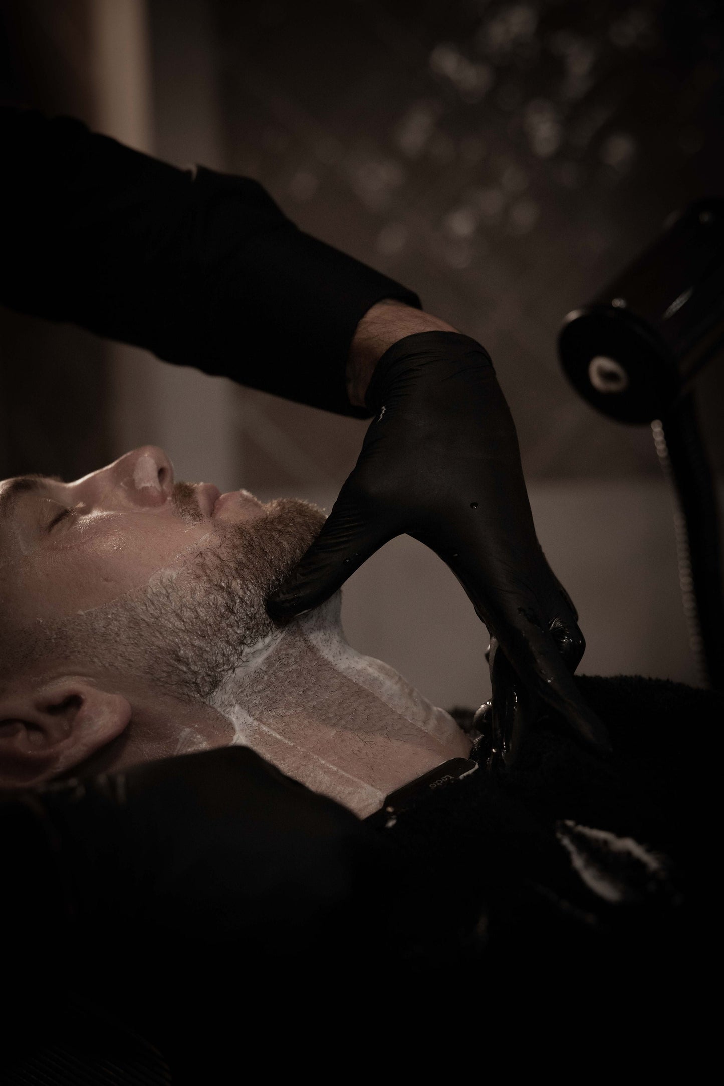 Executive gentleman receiving grooming service at Joe Vipond London salon